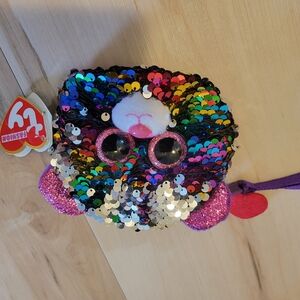 Ty Multicolor Sequin Cat Bag